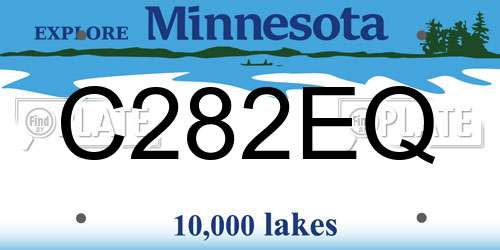 C282EQ Minnesota License Plate