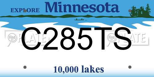 C285TS Minnesota License Plate