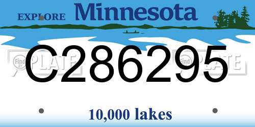 C286295 Minnesota License Plate