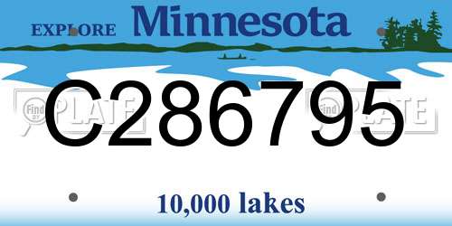 C286795 Minnesota License Plate