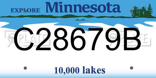 C28679B Minnesota License Plate