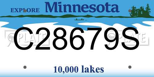 C28679S Minnesota License Plate