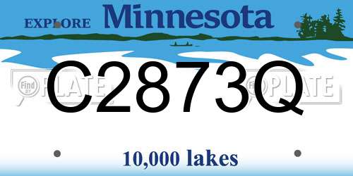 C2873Q Minnesota License Plate