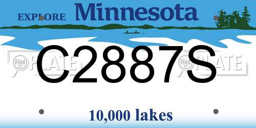 C2887S Minnesota License Plate