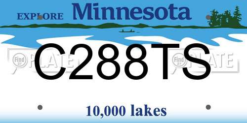 C288TS Minnesota License Plate