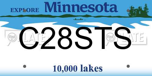 C28STS Minnesota License Plate