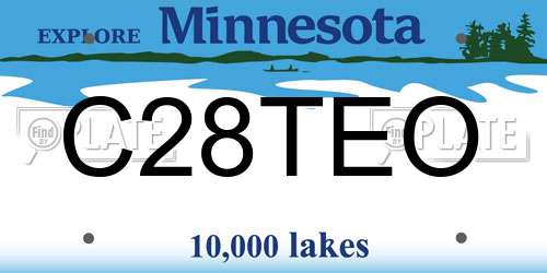 C28TEO Minnesota License Plate