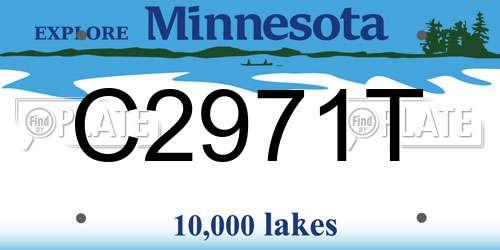 C2971T Minnesota License Plate