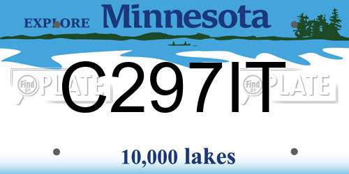 C297IT Minnesota License Plate