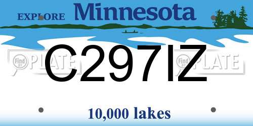C297IZ Minnesota License Plate