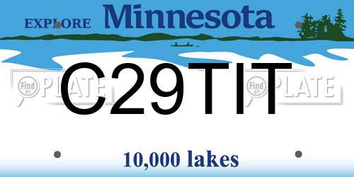 C29TIT Minnesota License Plate