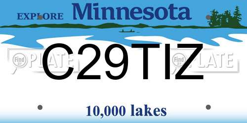 C29TIZ Minnesota License Plate