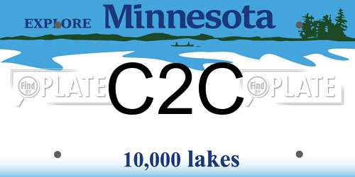 C2C Minnesota License Plate