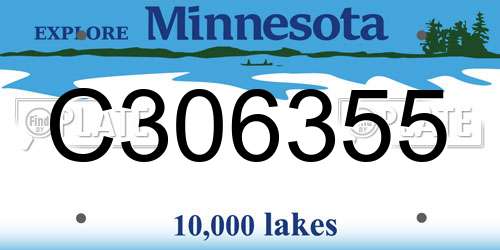 C306355 Minnesota License Plate