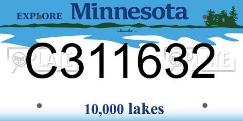 C311632 Minnesota License Plate