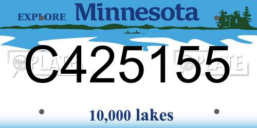 C425155 Minnesota License Plate