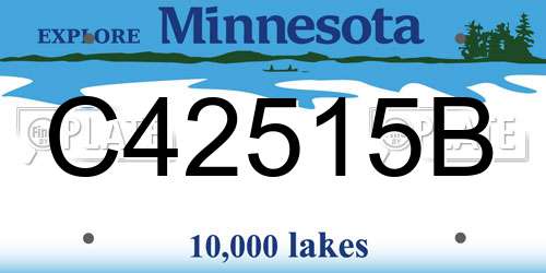 C42515B Minnesota License Plate