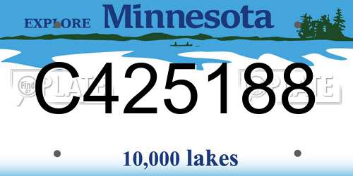 C425188 Minnesota License Plate