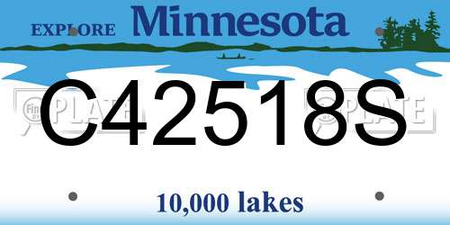 C42518S Minnesota License Plate
