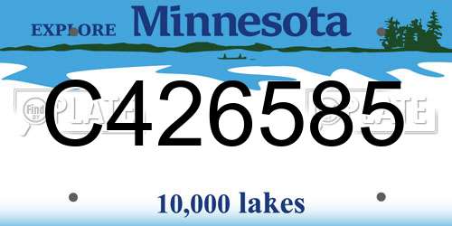 C426585 Minnesota License Plate