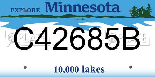 C42685B Minnesota License Plate