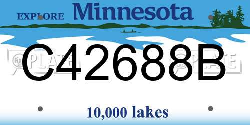 C42688B Minnesota License Plate