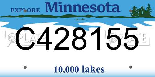 C428155 Minnesota License Plate