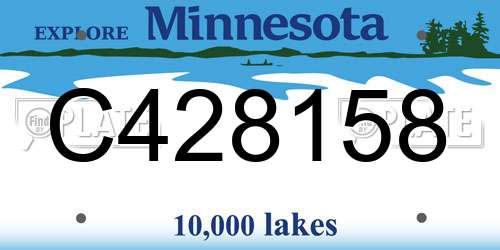 C428158 Minnesota License Plate