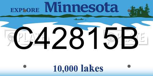 C42815B Minnesota License Plate