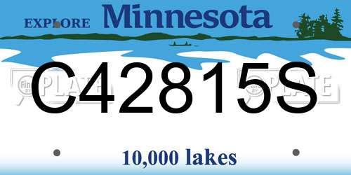 C42815S Minnesota License Plate