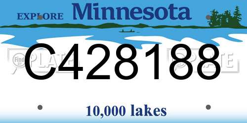 C428188 Minnesota License Plate
