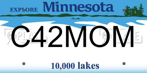 C42MOM Minnesota License Plate