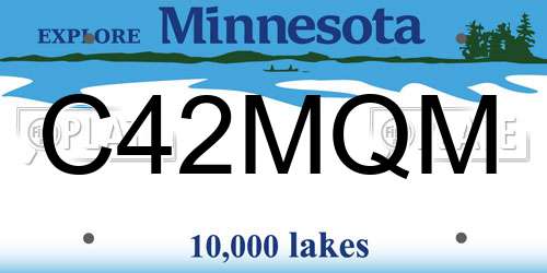 C42MQM Minnesota License Plate