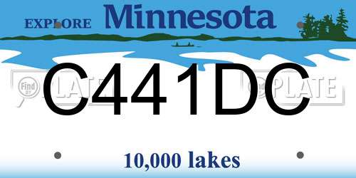 C441DC Minnesota License Plate