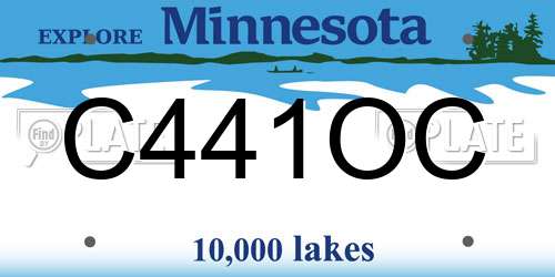 C441OC Minnesota License Plate