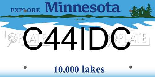 C44IDC Minnesota License Plate