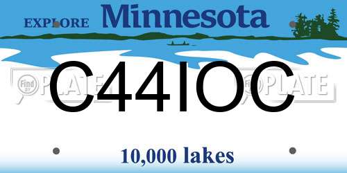 C44IOC Minnesota License Plate