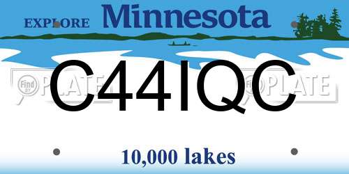 C44IQC Minnesota License Plate