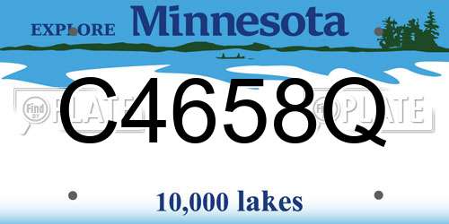 C4658Q Minnesota License Plate