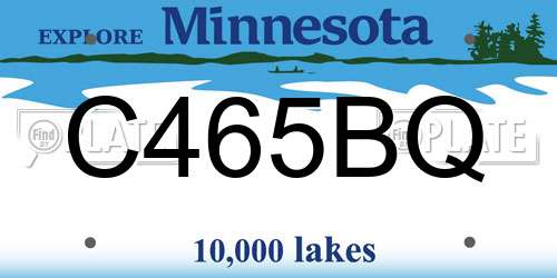 C465BQ Minnesota License Plate