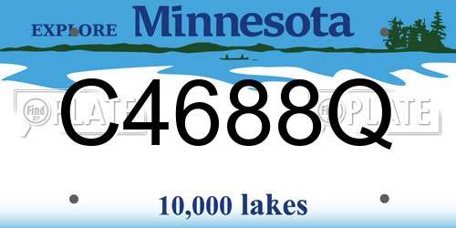 C4688Q Minnesota License Plate