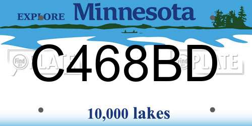 C468BD Minnesota License Plate