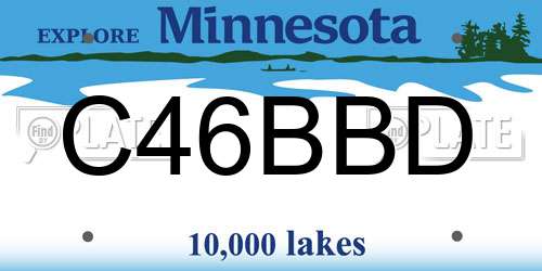 C46BBD Minnesota License Plate