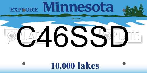 C46SSD Minnesota License Plate