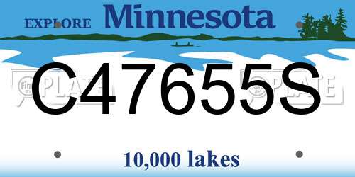 C47655S Minnesota License Plate