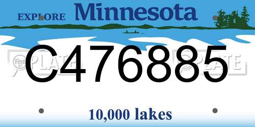 C476885 Minnesota License Plate