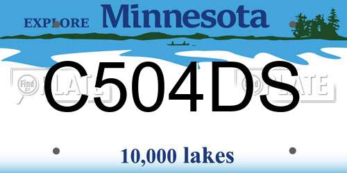 C504DS Minnesota License Plate