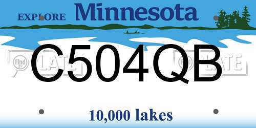 C504QB Minnesota License Plate