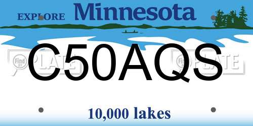 C50AQS Minnesota License Plate