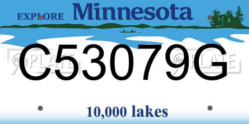 C53079G Minnesota License Plate